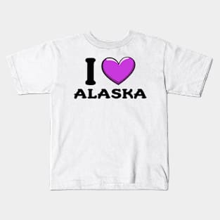 I Love Alaska State Kids T-Shirt